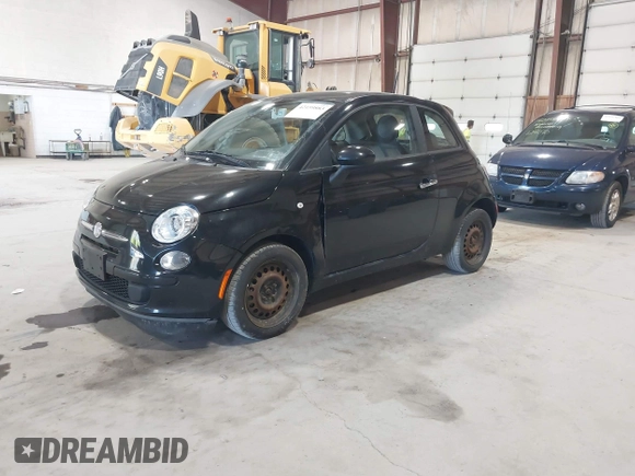 2013 FIAT 500 Pop with VIN 3C3CFFAR5DT515567, listed as a IAAI auction lot 42159883 with 187,433 mi miles. Bid and sale history available at carsss.com. Image 2.