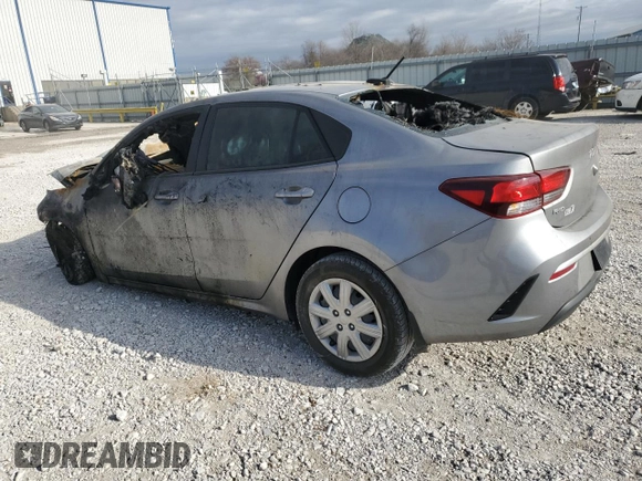 2022 Kia Rio LX with VIN 3KPA24AD6NE435126, listed as a Copart auction lot 83585714 with 0 mi miles and Non Repairable. Bid and sale history available at carsss.com. Image 2.