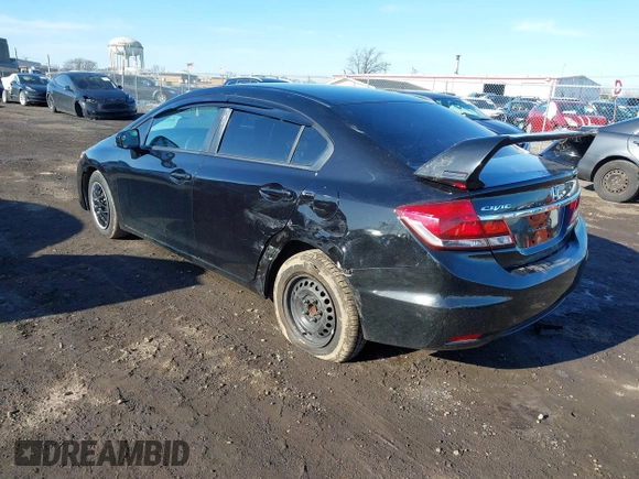 2015 Honda Civic Sedan LX with VIN 19XFB2F55FE295745, listed as a IAAI auction lot 41531838 with 92,655 mi miles. Bid and sale history available at carsss.com. Image 3.