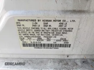 2005 Nissan Maxima SE z VIN 1N4BA41E45C827695, wystawiony jako IAAI lot #41988203 z przebiegiem 94 945 mil mil oraz . Historia ofert i sprzedaży dostępna na DreamBid. Obrazek 9.