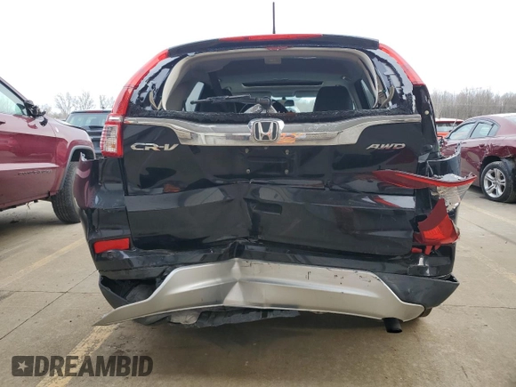 2015 Honda CR-V EX-L with VIN 2HKRM4H73FH604142, listed as a Copart auction lot 46516165 with 124,719 mi miles and Salvage Title. Bid and sale history available at carsss.com. Image 6.