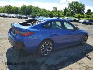 2022 BMW i4 M50 with VIN WBY33AW04NFM42431, listed as a Copart auction lot 60519024 with 53,447 mi miles and Salvage Title. Bid and sale history available at carsss.com. Image 3.