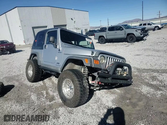 2005 Jeep Wrangler Sport with VIN 1J4FA49S05P375785, listed as a Copart auction lot 42350995 with 0 mi miles and Salvage Title. Bid and sale history available at carsss.com. Image 10.