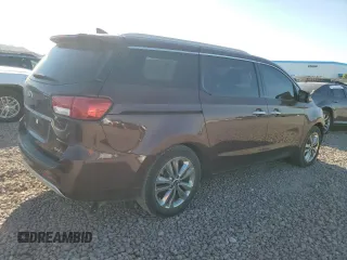 2015 Kia Sedona SX-L with VIN KNDME5C17F6035628, listed as a Copart auction lot 72716414 with 92,560 mi miles and Salvage Title. Bid and sale history available at carsss.com. Image 3.