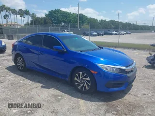 2018 Honda Civic Sedan EX with VIN 19XFC2F72JE036055, listed as a IAAI auction lot 41960037 with 128,650 mi miles. Bid and sale history available at carsss.com. Image 1.