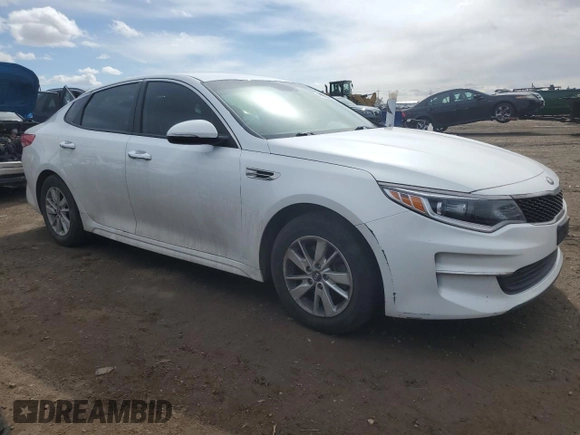 2018 Kia Optima LX with VIN 5XXGT4L35JG230717, listed as a Copart auction lot 47871735 with 89,576 mi miles and Salvage Title. Bid and sale history available at carsss.com. Image 4.