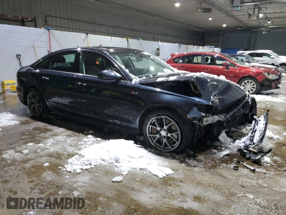 2018 Audi A6 Premium Plus with VIN WAUG3AFC6JN053249, listed as a Copart auction lot 43874035 with 118,814 mi miles and Salvage Title. Bid and sale history available at carsss.com. Image 4.