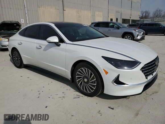 2022 Hyundai Sonata Hybrid Limited with VIN KMHL54JJ4NA038258, listed as a Copart auction lot 39828513 with 28,261 mi miles. Bid and sale history available at carsss.com. Image 4.
