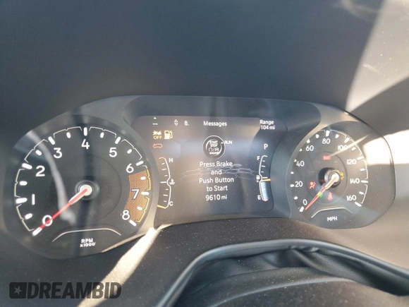 2022 Jeep Compass Trailhawk with VIN 3C4NJDDB9NT202965, listed as a Copart auction lot 46124755 with 9,610 mi miles and Salvage title. Bid and sale history available at DreamBid. Image 9.
