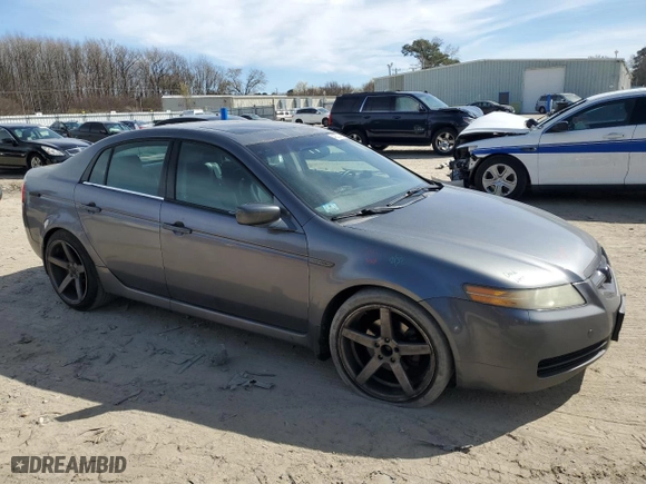 2005 Acura TL with VIN 19UUA66275A001661, listed as a Copart auction lot 49572405 with NaN miles and Salvage Title. Bid and sale history available at carsss.com. Image 4.