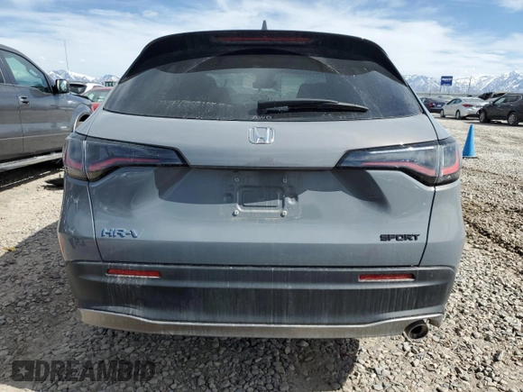 2024 Honda HR-V Sport with VIN 3CZRZ2H5XRM736280, listed as a Copart auction lot 48259415 with 0 mi miles and Salvage Title. Bid and sale history available at carsss.com. Image 6.