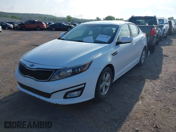 2015 Kia Optima LX with VIN 5XXGM4A77FG360573, listed as a IAAI auction lot 42648488 with 132,409 mi miles and . Bid and sale history available at DreamBid. Image 2.