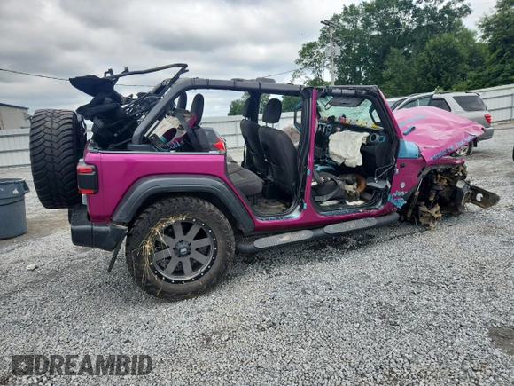 2018 Jeep Wrangler Unlimited Sport S z VIN 1C4HJXDGXJW299558, wystawiony jako Copart lot #58648855 z przebiegiem Nie podano mil oraz Szkoda całkowita • Salvage title. Historia ofert i sprzedaży dostępna na DreamBid. Obrazek 3.