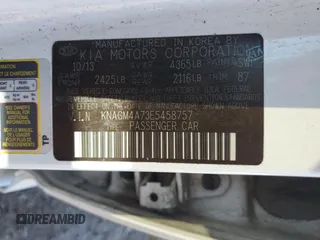 2014 Kia Optima LX z VIN KNAGM4A73E5458757, wystawiony jako Copart lot #53807505 z przebiegiem 144 782 mil mil oraz Szkoda całkowita • Salvage title. Historia ofert i sprzedaży dostępna na DreamBid. Obrazek 12.