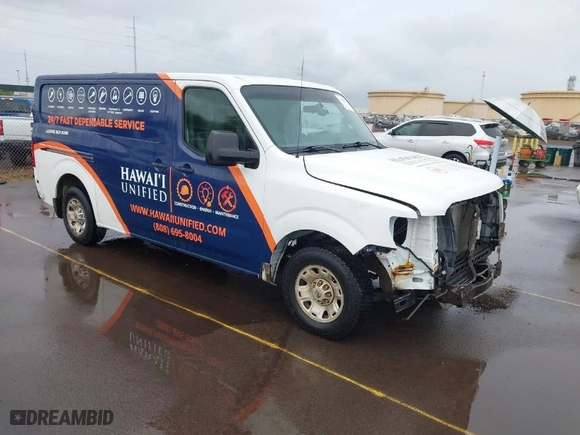 2015 Nissan NV Cargo S with VIN 1N6BF0KY7FN805352, listed as a IAAI auction lot 41380637 with 134080 miles. Bid and sale history available at carsss.com. Image 1.