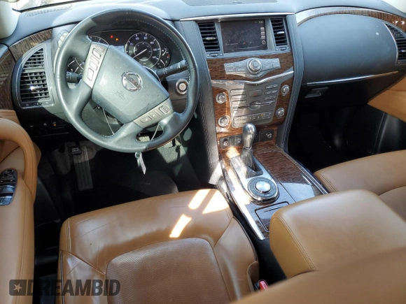 2018 Nissan Armada Platinum with VIN JN8AY2NF4J9330585, listed as a Copart auction lot 50586105 with 64,496 mi miles and Salvage Title. Bid and sale history available at carsss.com. Image 8.