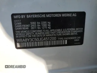 2018 BMW 3 Series 340i xDrive with VIN WBA8Y3C50JG451200, listed as a Copart auction lot 62639334 with 112,509 mi miles and Salvage Title. Bid and sale history available at carsss.com. Image 12.