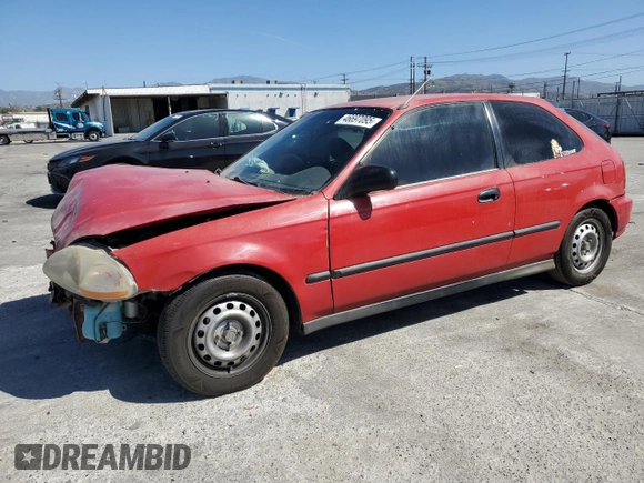 1998 Honda Civic CX with VIN 2HGEJ6420WH107167, listed as a Copart auction lot 46697095 with 64,087 mi miles and Salvage Title. Bid and sale history available at DreamBid. Image 1.