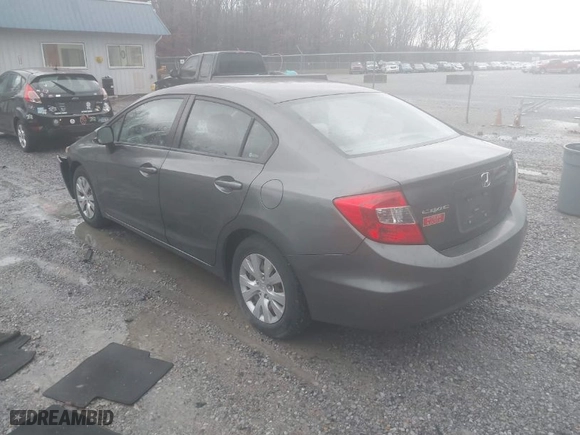 2012 Honda Civic Sdn LX with VIN 2HGFB2F56CH578205, listed as a IAAI auction lot 41016919 with 104,515 mi miles. Bid and sale history available at carsss.com. Image 3.