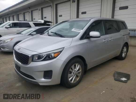 2015 Kia Sedona L with VIN KNDMA5C12F6024905, listed as a Copart auction lot 49466365 with 103,019 mi miles and Clean Title. Bid and sale history available at carsss.com. Image 1.