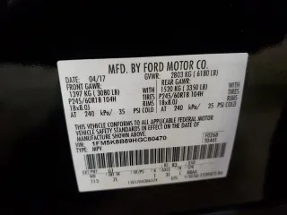2017 Ford Explorer z VIN 1FM5K8B89HGC80470, wystawiony jako Copart lot #54629375 z przebiegiem 112 211 mil mil oraz Szkoda całkowita • Salvage title. Historia ofert i sprzedaży dostępna na DreamBid. Obrazek 13.