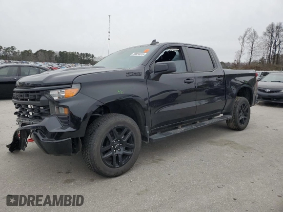 2024 Chevrolet Silverado 1500 Custom Trail Boss with VIN 3GCUDCED9RG126451, listed as a Copart auction lot 88024415 with 18,232 mi miles and Salvage Title. Bid and sale history available at carsss.com. Image 1.