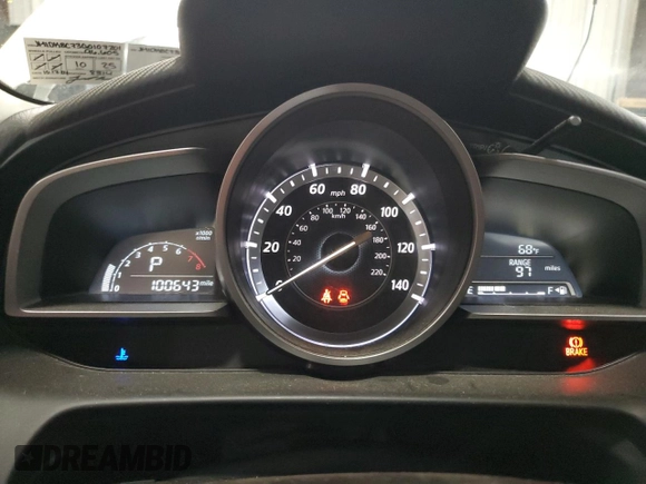 2016 Mazda CX-3 Touring with VIN JM1DKBC73G0107201, listed as a Copart auction lot 51276725 with 100,643 mi miles and Salvage Title. Bid and sale history available at carsss.com. Image 9.