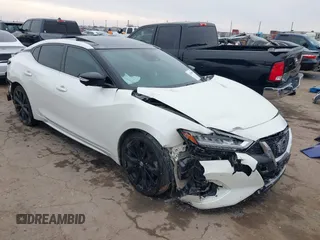2020 Nissan Maxima SR with VIN 1N4AA6EV5LC384407, listed as a IAAI auction lot 41594069 with 76,070 mi miles and . Bid and sale history available at DreamBid. Image 1.