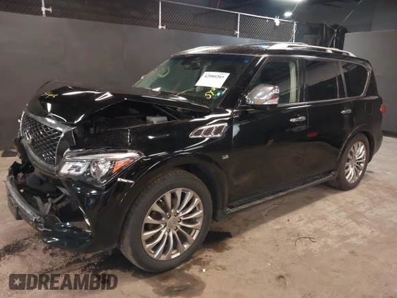 2017 Infiniti QX80 with VIN JN8AZ2NE1H9160930, listed as a IAAI auction lot 42080203 with 92,222 mi miles. Bid and sale history available at carsss.com. Image 17.