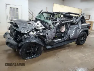 2021 Jeep Wrangler Unlimited Sahara z VIN 1C4HJXEG0MW612247, wystawiony jako Copart lot #54902385 z przebiegiem Nie podano mil oraz Nie do naprawy • Non repairable. Historia ofert i sprzedaży dostępna na DreamBid. Obrazek 1.