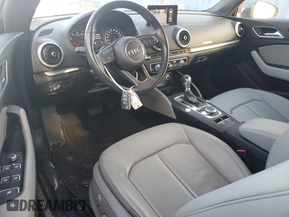 2017 Audi A3 2.0T Premium Plus with VIN WAUY8LFF6H1071831, listed as a Copart auction lot 75621344 with 21,370 mi miles and Salvage Title. Bid and sale history available at carsss.com. Image 8.