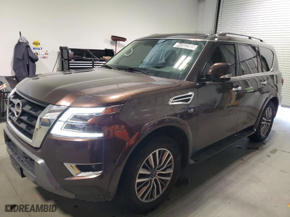 2021 Nissan Armada SL with VIN JN8AY2BB0M9792082, listed as a Copart auction lot 44565105 with NaN miles and Clean Title. Bid and sale history available at carsss.com. Image 1.