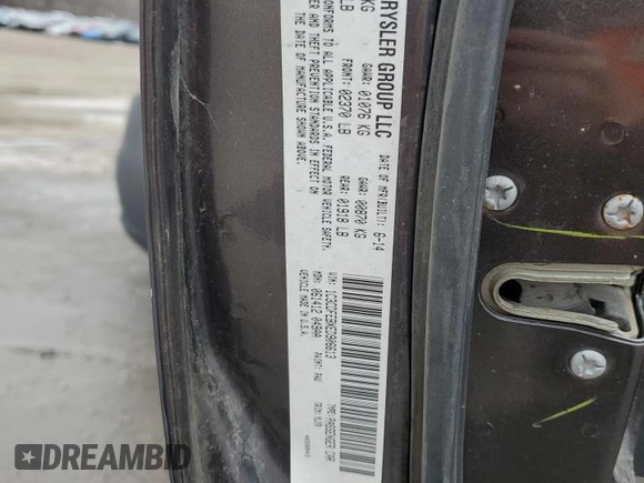 2014 Dodge Dart GT with VIN 1C3CDFEBXED906613, listed as a Copart auction lot 50326405 with 104,685 mi miles and Salvage Title. Bid and sale history available at carsss.com. Image 15.