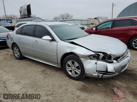 2015 Chevrolet Impala LS with VIN 2G1WA5E3XF1156723, listed as a Copart auction lot 44007025 with 99,349 mi miles and Salvage title. Bid and sale history available at DreamBid. Image 4.
