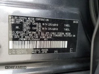 2020 Toyota RAV4 Hybrid Limited with VIN JTMDWRFV9LD066664, listed as a Copart auction lot 50167245 with 25,348 mi miles and Salvage Title. Bid and sale history available at carsss.com. Image 15.