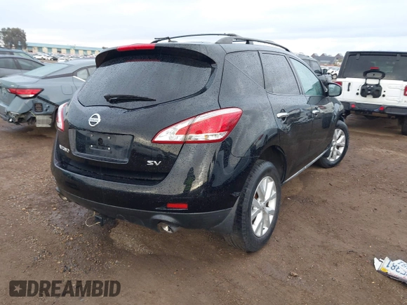 2014 Nissan Murano SV with VIN JN8AZ1MU3EW411267, listed as a IAAI auction lot 41758581 with 120,907 mi miles and . Bid and sale history available at DreamBid. Image 4.