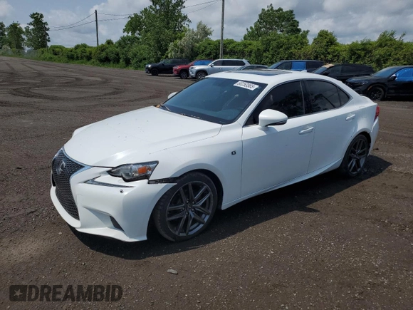 2014 Lexus IS 250 with VIN JTHCF1D27E5010658, listed as a Copart auction lot 60253565 with 246,675 mi miles and Salvage title. Bid and sale history available at DreamBid. Image 1.