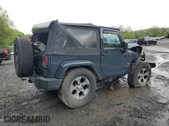 2017 Jeep Wrangler Sahara with VIN 1C4AJWBG5HL585280, listed as a Copart auction lot 54703555 with Not provided miles and Salvage title. Bid and sale history available at DreamBid. Image 3.
