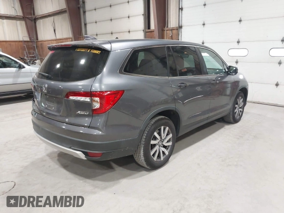 2019 Honda Pilot EX-L with VIN 5FNYF6H51KB099825, listed as a IAAI auction lot 42421688 with 51,370 mi miles and . Bid and sale history available at DreamBid. Image 4.