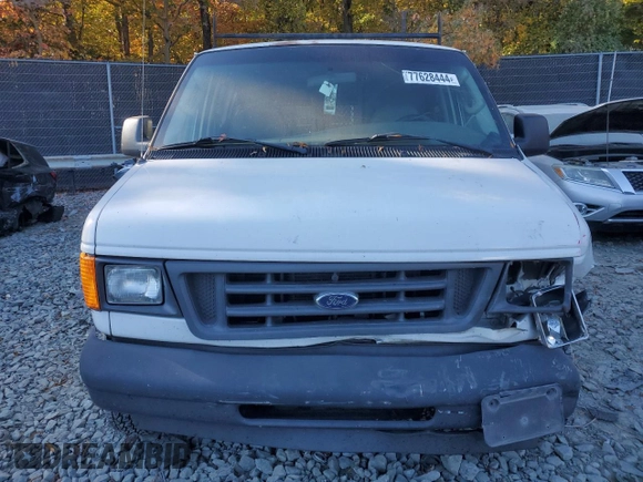 2003 Ford Econoline Cargo with VIN 1FTRE14263HC04236, listed as a Copart auction lot 77628444 with 163,778 mi miles and Salvage Title. Bid and sale history available at carsss.com. Image 5.