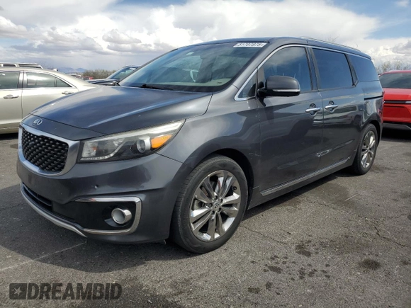2016 Kia Sedona SX-L with VIN KNDME5C18G6126697, listed as a Copart auction lot 51707875 with 214,145 mi miles and Clean Title. Bid and sale history available at carsss.com. Image 1.
