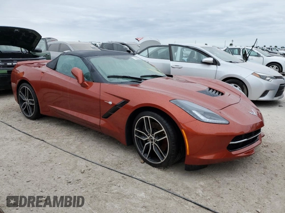 2015 Chevrolet Corvette Z51 2LT with VIN 1G1YK3D71F5111912, listed as a Copart auction lot 75064514 with 0 mi miles and Non Repairable. Bid and sale history available at carsss.com. Image 4.