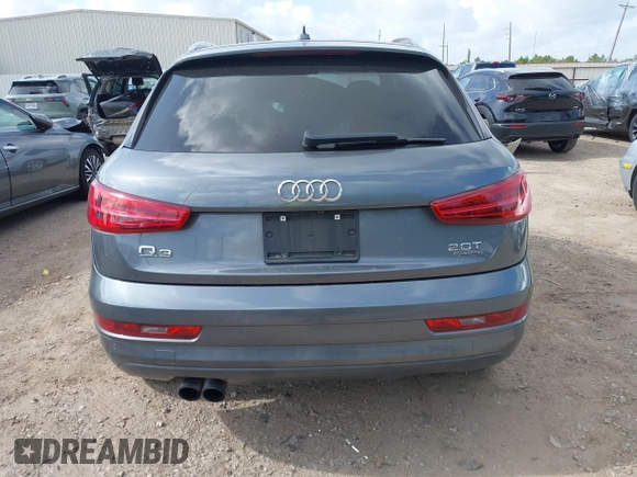 2017 Audi Q3 Premium with VIN WA1ECCFS6HR001548, listed as a IAAI auction lot 42435367 with 94,596 mi miles and . Bid and sale history available at DreamBid. Image 17.