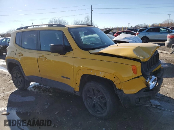 2018 Jeep Renegade Sport with VIN ZACCJBAB5JPH67893, listed as a Copart auction lot 42351905 with 44,358 mi miles and Salvage Title. Bid and sale history available at DreamBid. Image 4.