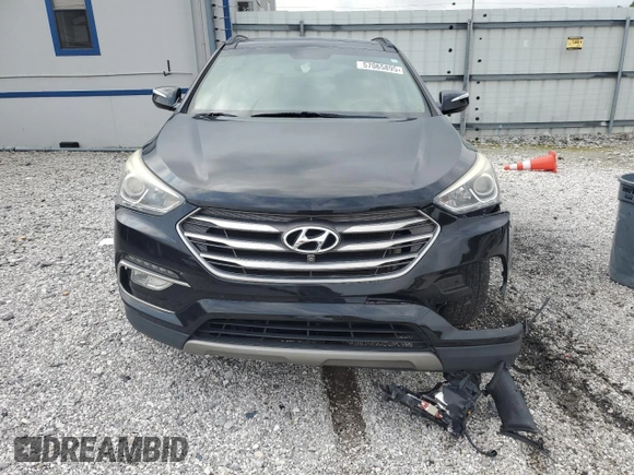 2017 Hyundai Santa Fe 2.4L with VIN 5NMZU3LB7HH052263, listed as a Copart auction lot 57065895 with 117,488 mi miles and Salvage title. Bid and sale history available at DreamBid. Image 5.