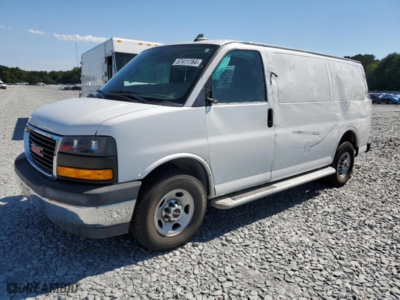 2019 GMC Savana Cargo Van with VIN 1GTW7AFGXK1316440, listed as a Copart auction lot 57411764 with 60,298 mi miles and Salvage Title. Bid and sale history available at carsss.com. Image 1.