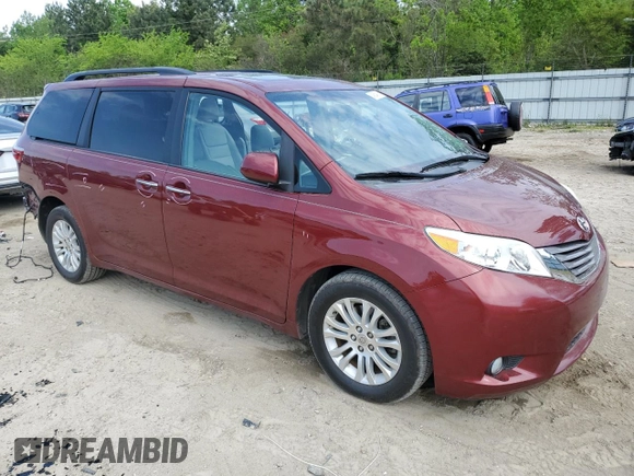 2016 Toyota Sienna XLE with VIN 5TDYK3DC4GS734554, listed as a Copart auction lot 54354815 with 58,506 mi miles and Salvage Title. Bid and sale history available at DreamBid. Image 4.