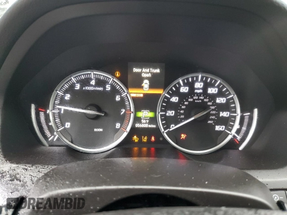 2018 Acura TLX w/Technology Pkg with VIN 19UUB1F57JA009439, listed as a Copart auction lot 68235703 with 56,808 mi miles. Bid and sale history available at carsss.com. Image 9.