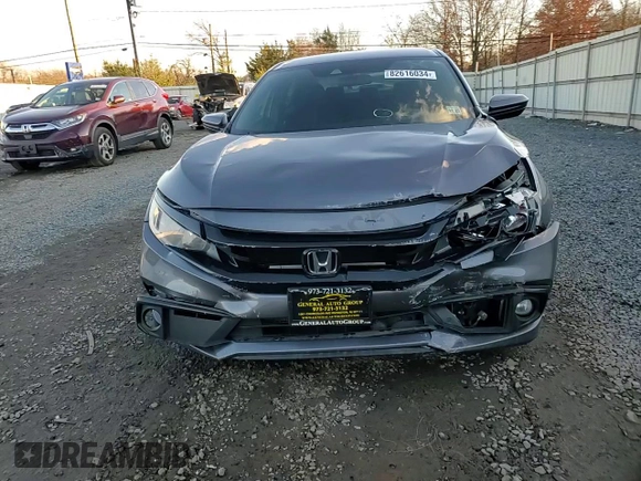 2019 Honda Civic Sport with VIN 2HGFC2F84KH507235, listed as a Copart auction lot 82616034 with 95,751 mi miles and Salvage title. Bid and sale history available at DreamBid. Image 11.