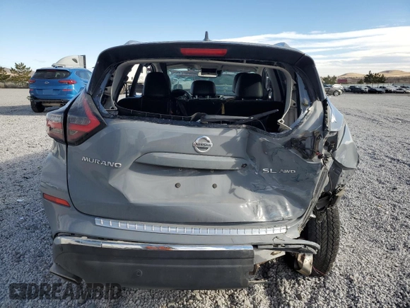2021 Nissan Murano SL with VIN 5N1AZ2CS1MC128637, listed as a Copart auction lot 42364095 with 157,269 mi miles and Salvage Title. Bid and sale history available at DreamBid. Image 6.